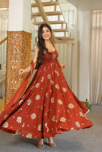Yutika Elegant Embroidered Ethnic Wear Anarkali Suit Set