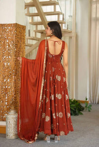 Yutika Elegant Embroidered Ethnic Wear Anarkali Suit Set