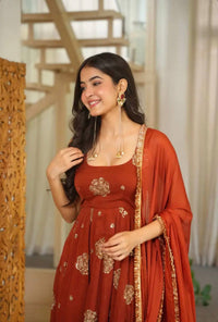 Yutika Elegant Embroidered Ethnic Wear Anarkali Suit Set