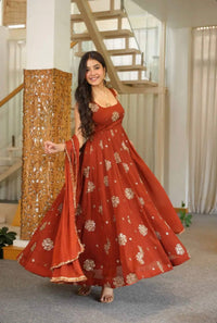 Yutika Elegant Embroidered Ethnic Wear Anarkali Suit Set