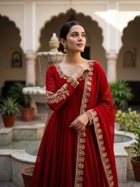 Kashmira Elegant Embroidered Ethnic Wear Anarkali Suit Set