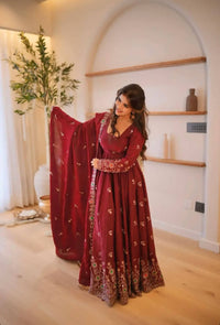Krutika Elegant Embroidered Ethnic Wear Suit Set