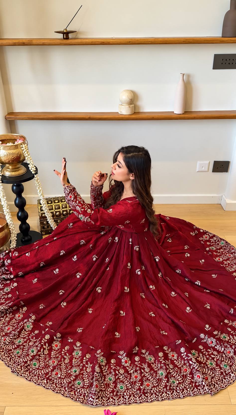 Krutika Elegant Embroidered Ethnic Wear Suit Set
