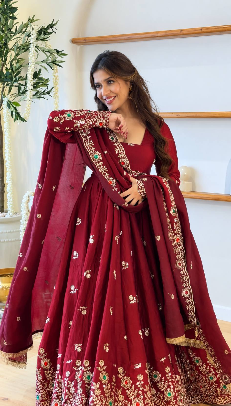 Krutika Elegant Embroidered Ethnic Wear Suit Set