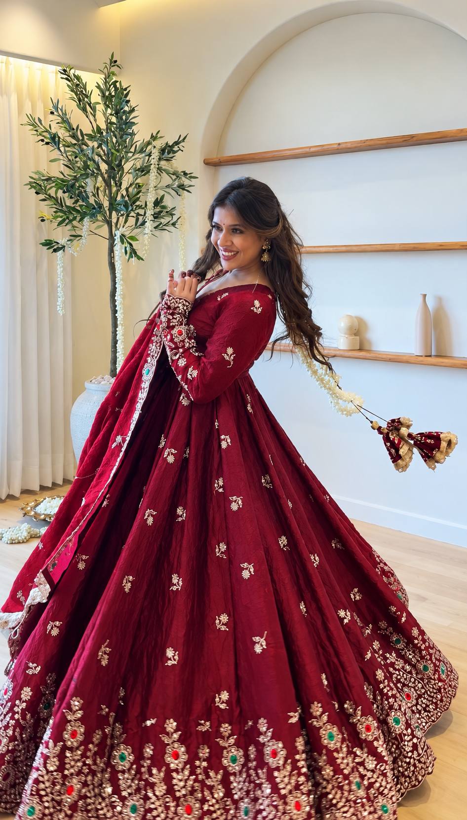 Krutika Elegant Embroidered Ethnic Wear Suit Set