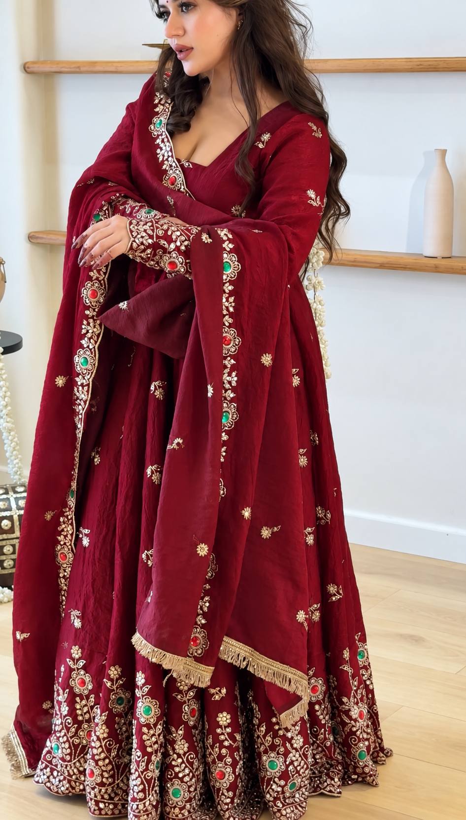 Krutika Elegant Embroidered Ethnic Wear Suit Set