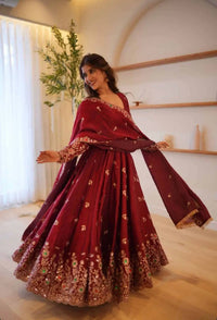Krutika Elegant Embroidered Ethnic Wear Suit Set