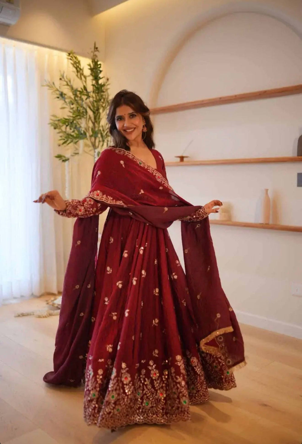 Krutika Elegant Embroidered Ethnic Wear Suit Set