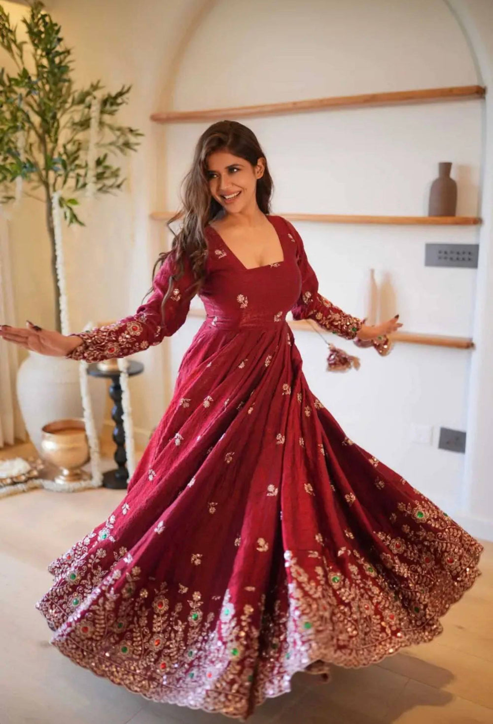 Krutika Elegant Embroidered Ethnic Wear Suit Set