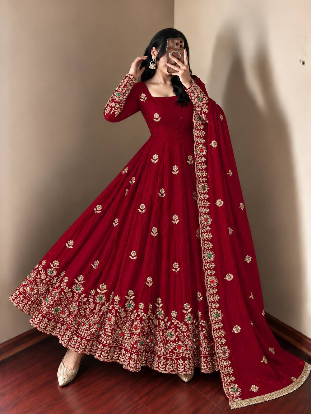 Krutika Elegant Embroidered Ethnic Wear Suit Set