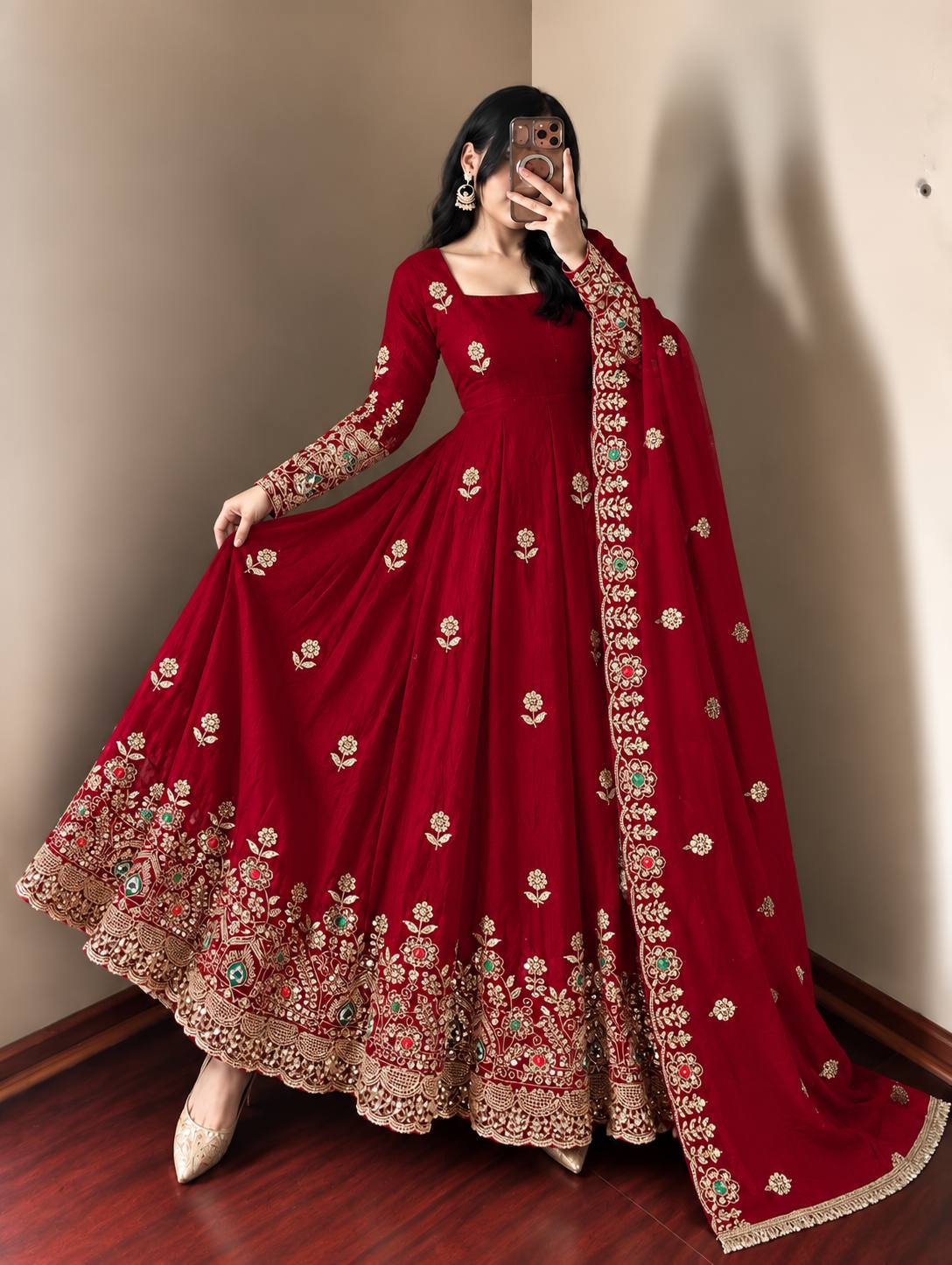 Krutika Elegant Embroidered Ethnic Wear Suit Set