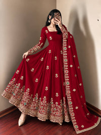 Krutika Elegant Embroidered Ethnic Wear Suit Set