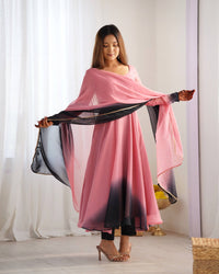 Celeste Blush Ombre Anarkali Set