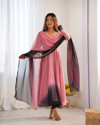 Celeste Blush Ombre Anarkali Set