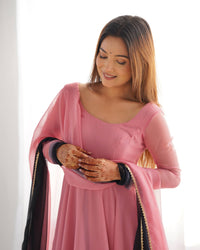 Celeste Blush Ombre Anarkali Set