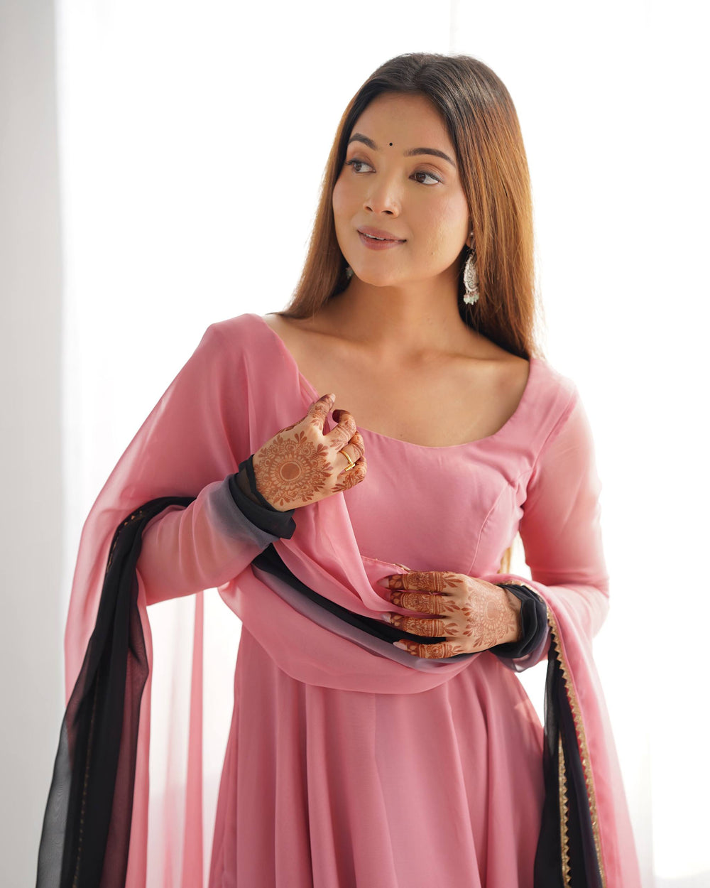 Celeste Blush Ombre Anarkali Set