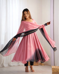 Celeste Blush Ombre Anarkali Set