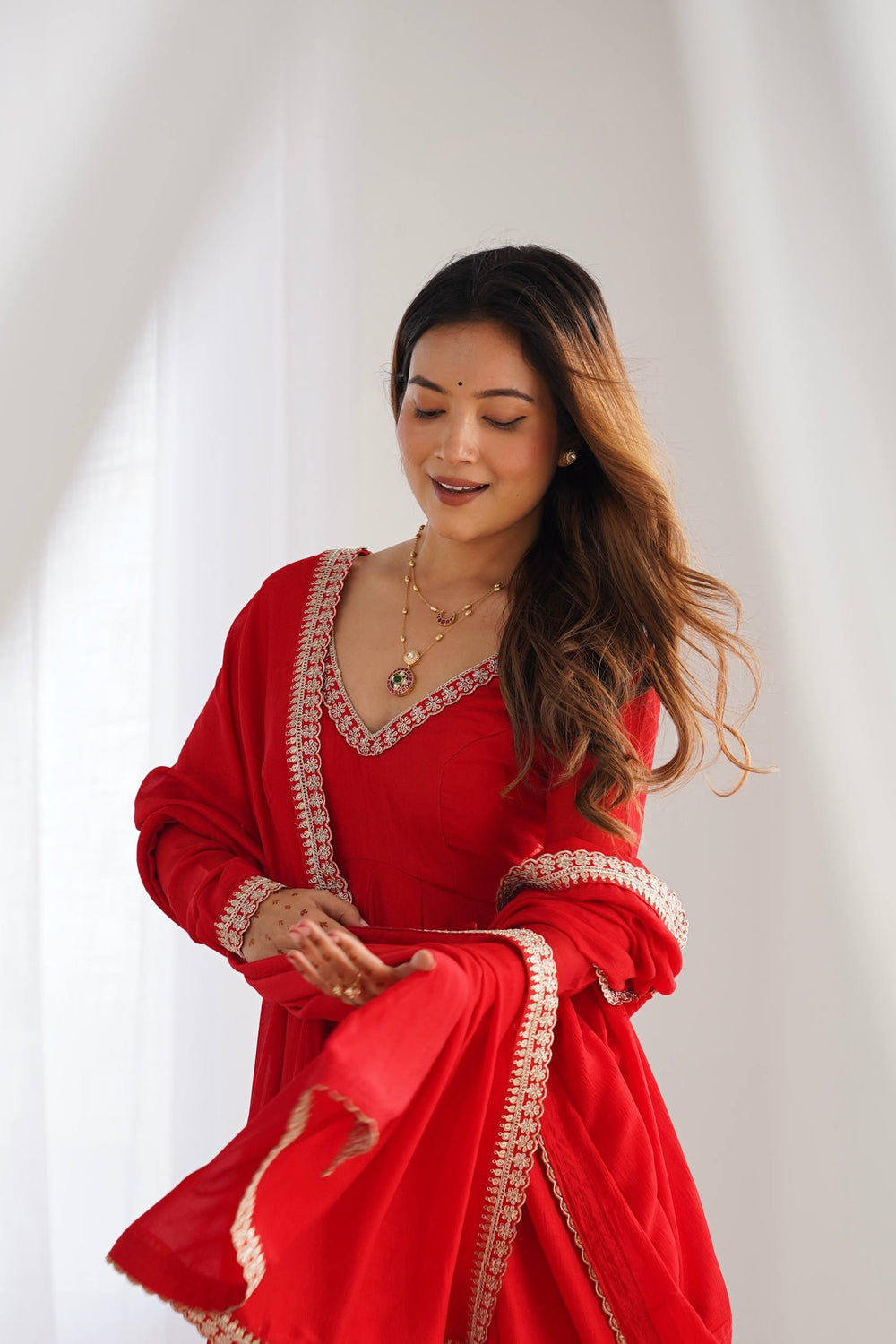 Janhavi Elegant Embroidered Ethnic Wear Set