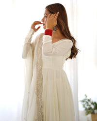 Premium Roman Silk  Abira Signature Edition Anarkali Suit Set