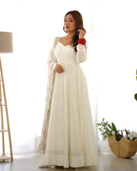 Premium Roman Silk  Abira Signature Edition Anarkali Suit Set