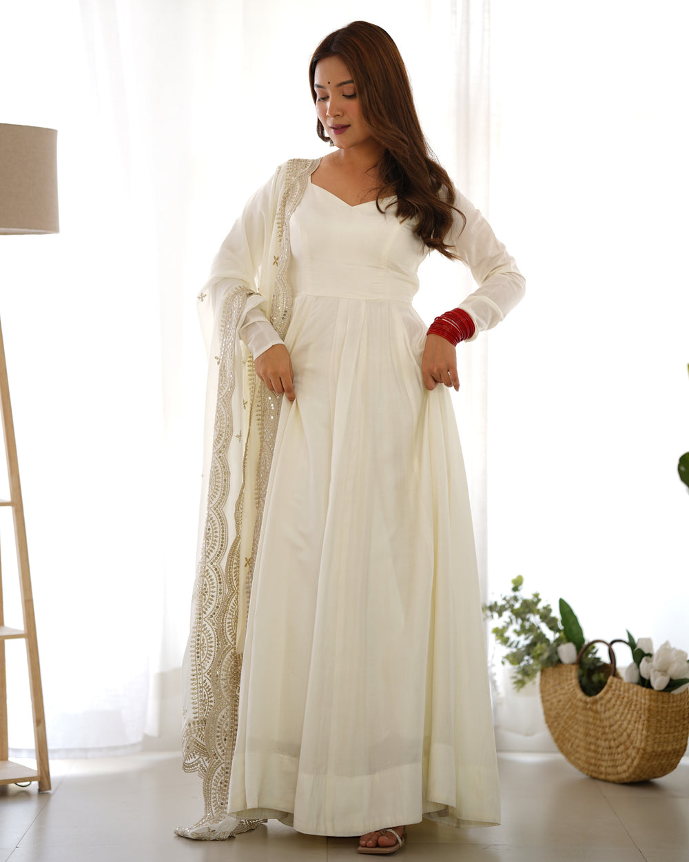 Premium Roman Silk  Abira Signature Edition Anarkali Suit Set