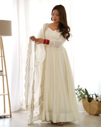 Premium Roman Silk  Abira Signature Edition Anarkali Suit Set