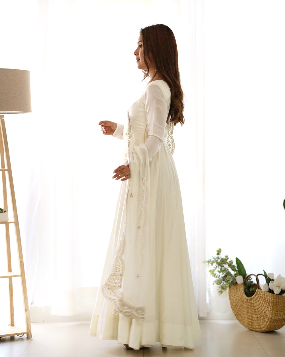 Premium Roman Silk  Abira Signature Edition Anarkali Suit Set