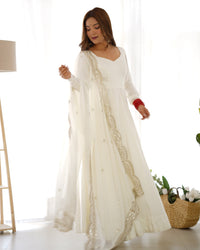 Premium Roman Silk  Abira Signature Edition Anarkali Suit Set