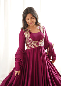 Janhavi Elegant Embroidered Ethnic Wear Suit Set