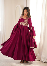 Janhavi Elegant Embroidered Ethnic Wear Suit Set