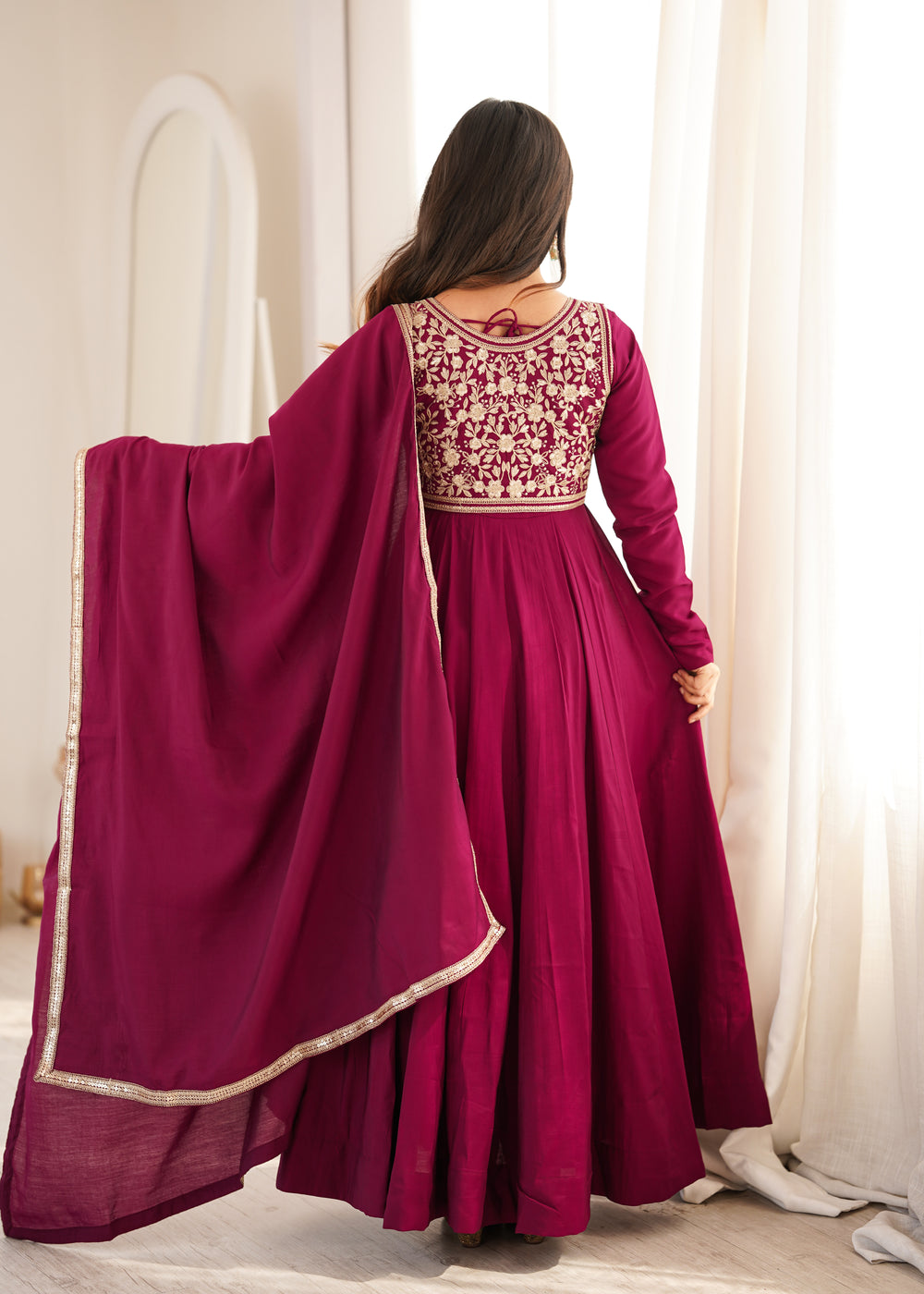 Janhavi Elegant Embroidered Ethnic Wear Suit Set