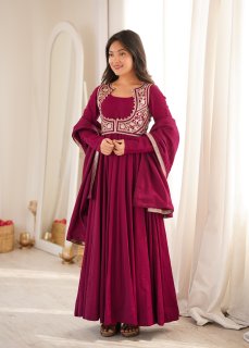 Janhavi Elegant Embroidered Ethnic Wear Suit Set
