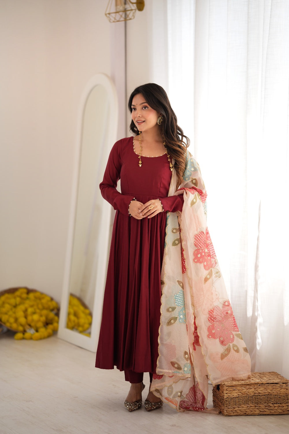 Vamika Elegant Embroidered Ethnic Wear Set