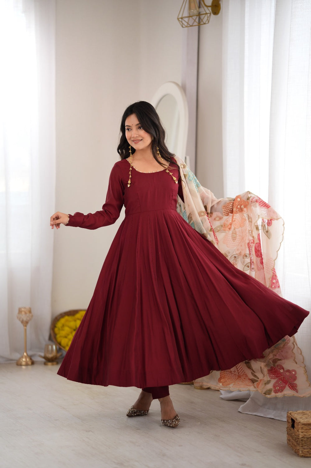 Vamika Elegant Embroidered Ethnic Wear Set