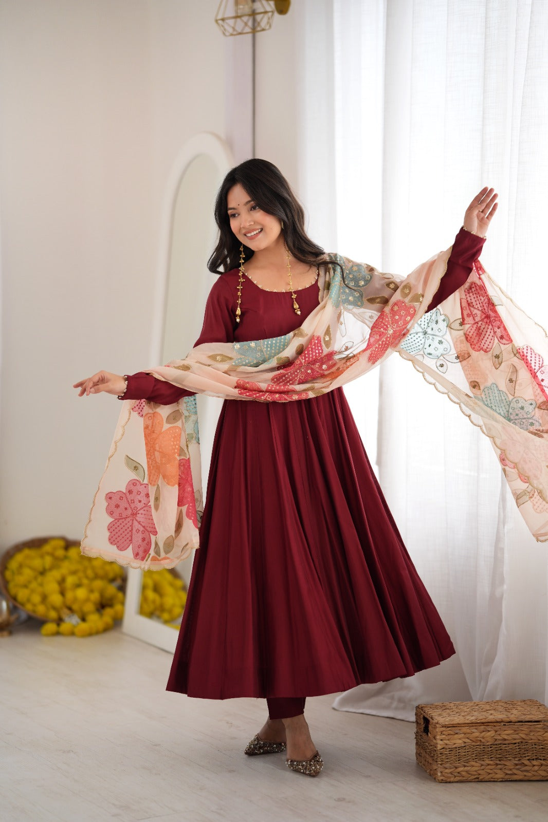 Vamika Elegant Embroidered Ethnic Wear Set