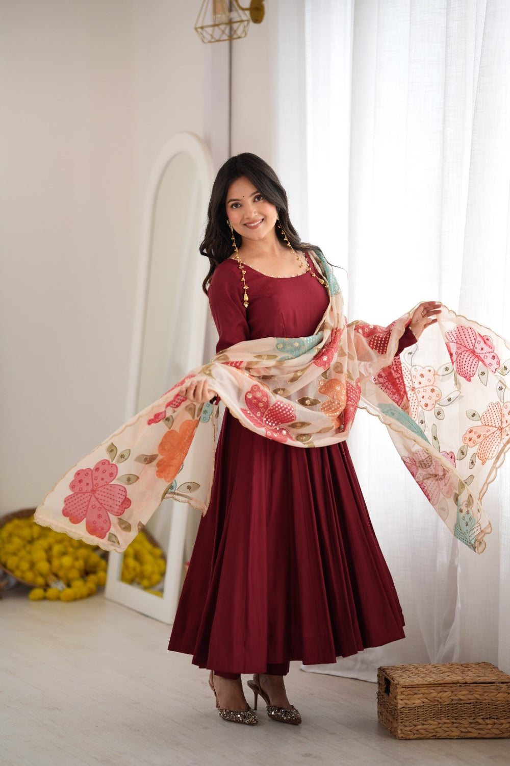 Vamika Elegant Embroidered Ethnic Wear Set