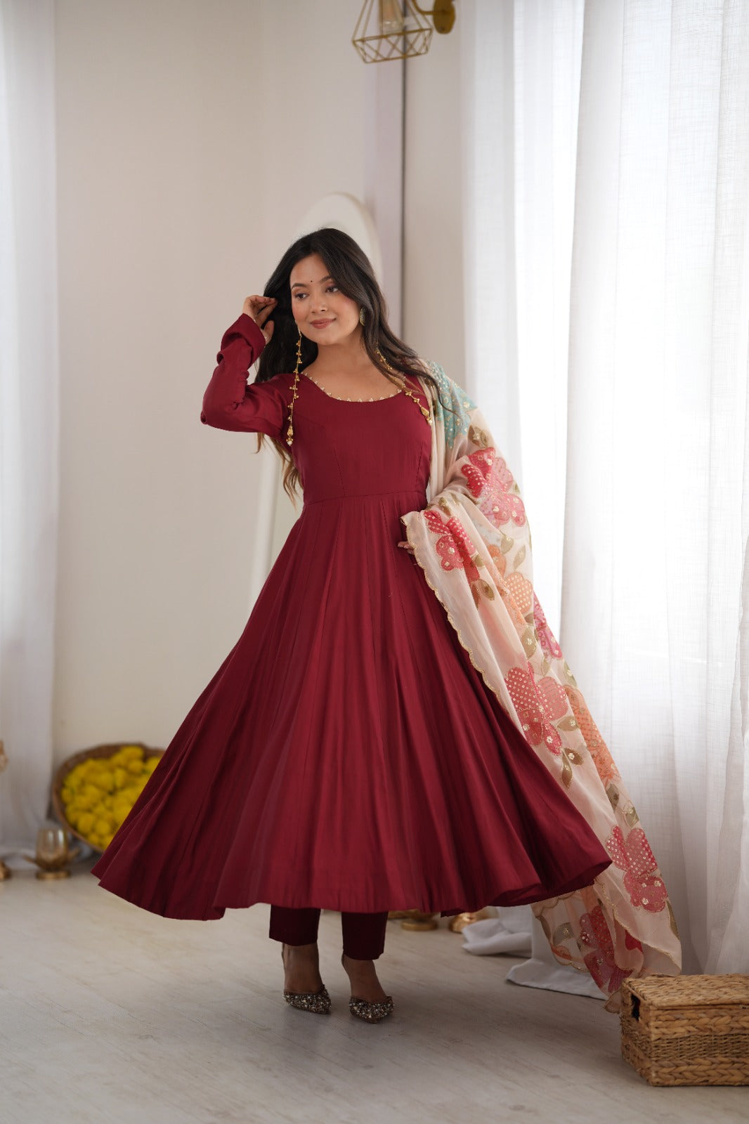 Vamika Elegant Embroidered Ethnic Wear Set