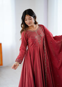 Premium Silk Abira Signature Edition Anarkali Suit Set