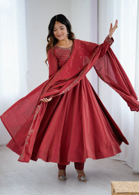 Premium Silk Abira Signature Edition Anarkali Suit Set