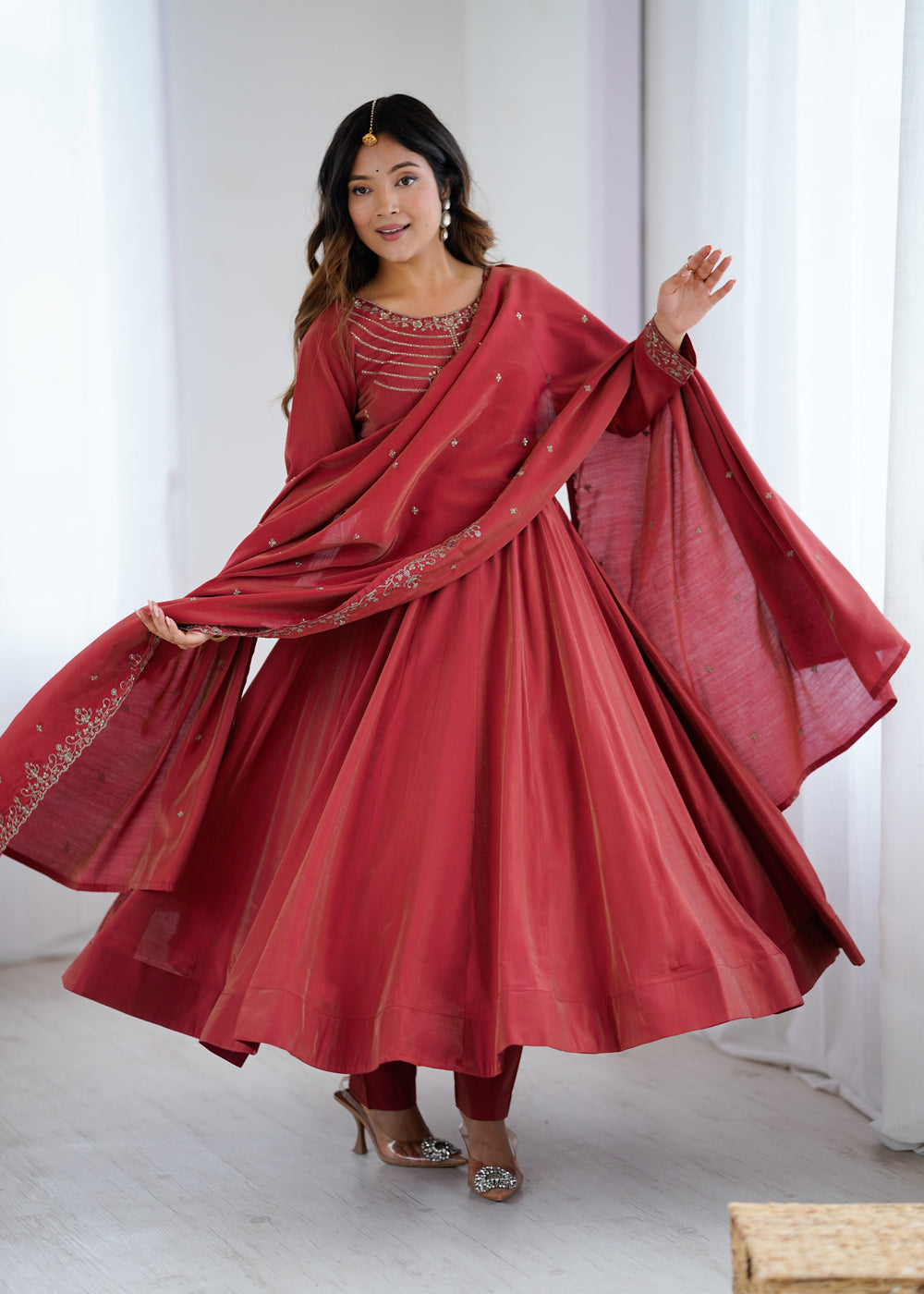 Premium Silk Abira Signature Edition Anarkali Suit Set