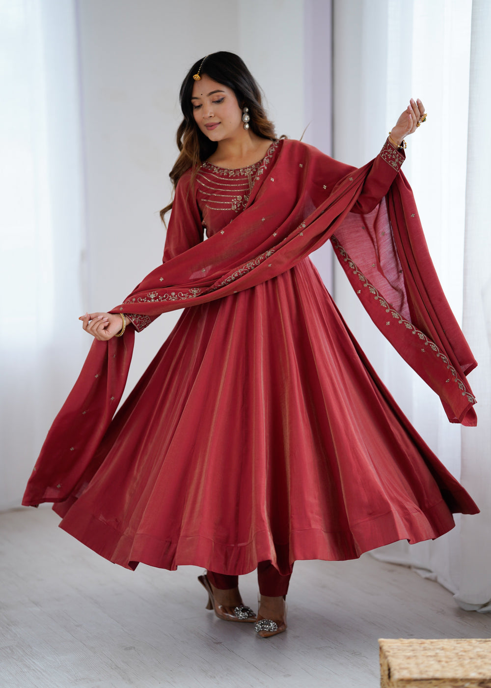 Premium Silk Abira Signature Edition Anarkali Suit Set