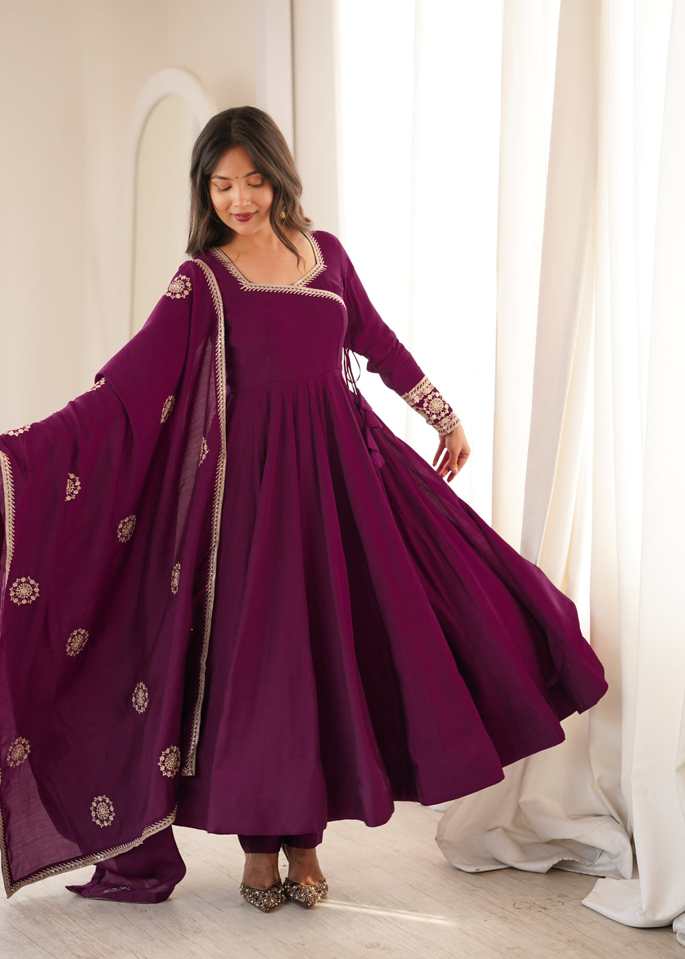 Riddhima Elegant Embroidered Ethnic Wear Set