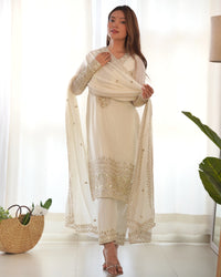 Charviika Elegant Embroidered Ethnic Wear Anarkali Sut Set