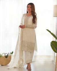 Charviika Elegant Embroidered Ethnic Wear Anarkali Sut Set