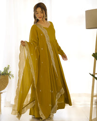 Premium Roman Silk  Abira Signature Edition Anarkali Suit Set