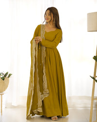Premium Roman Silk  Abira Signature Edition Anarkali Suit Set
