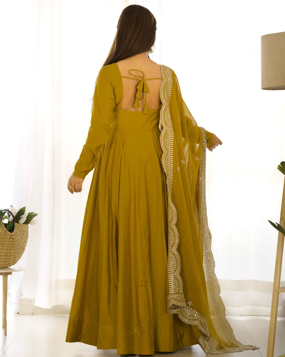 Premium Roman Silk  Abira Signature Edition Anarkali Suit Set