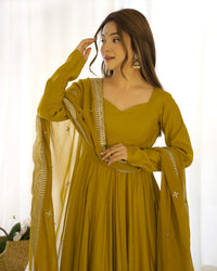 Premium Roman Silk  Abira Signature Edition Anarkali Suit Set