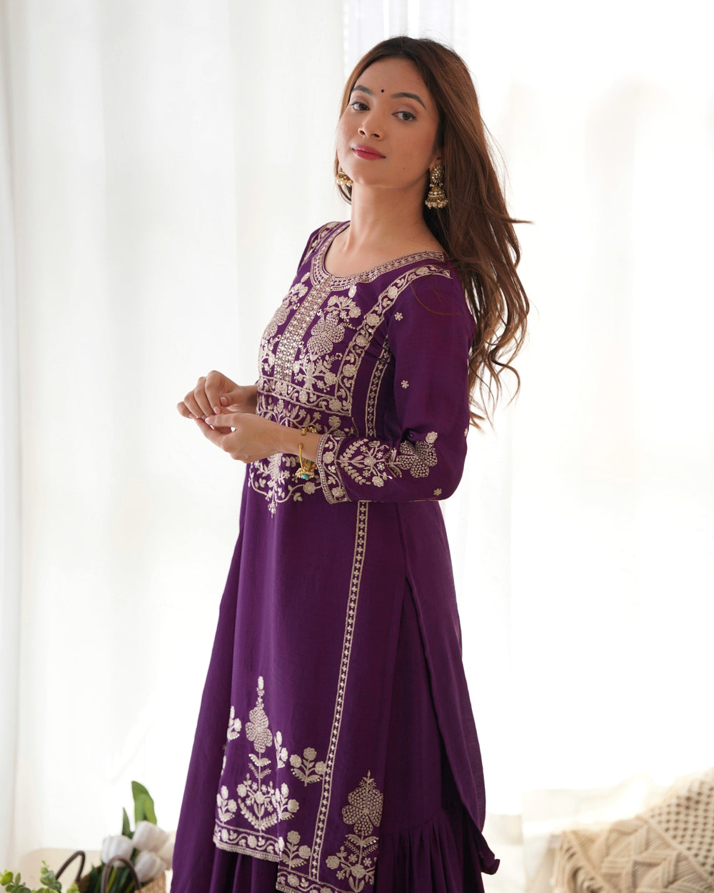 Premium Chinnon Silk Abira Signature Edition Anarkali Suit Set