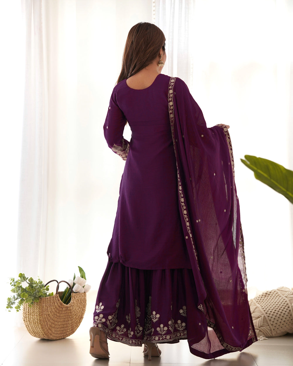 Premium Chinnon Silk Abira Signature Edition Anarkali Suit Set